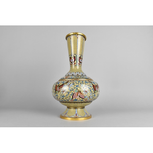 83 - A Large Cloisonne Enamel Vase, 31cms High