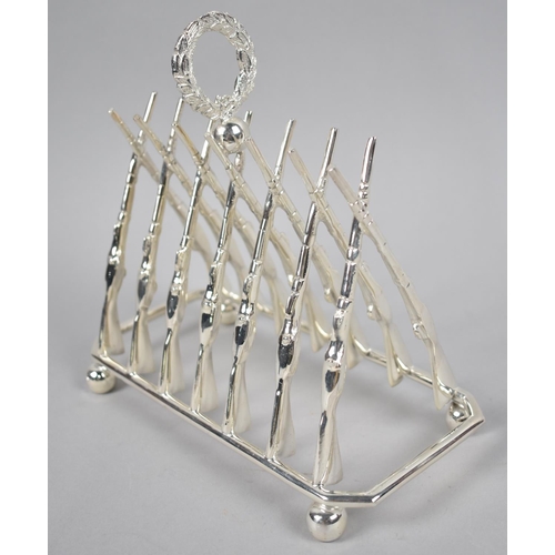 85 - A Reproduction Silver Plated Six Slice 