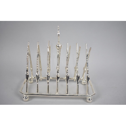 85 - A Reproduction Silver Plated Six Slice 