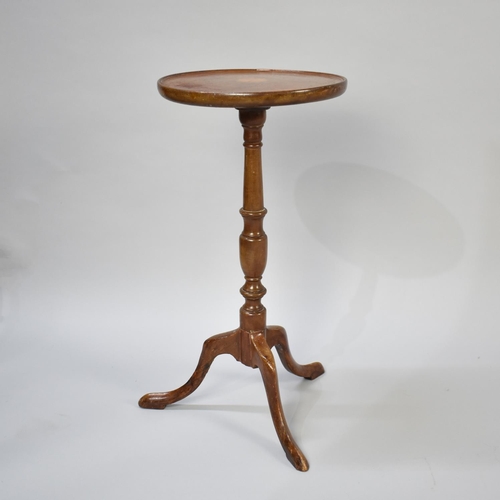 89 - A Modern Circular Topped Inlaid Tripod Wine Table, 27.5cms Diameter and 57cms High