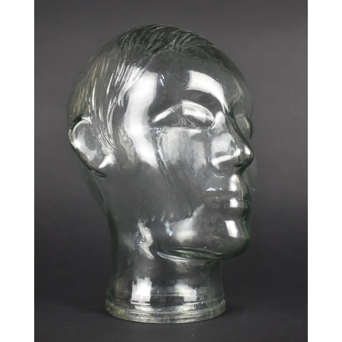 167 - A Mid 20th Century Glass Bust, 23.5cms High