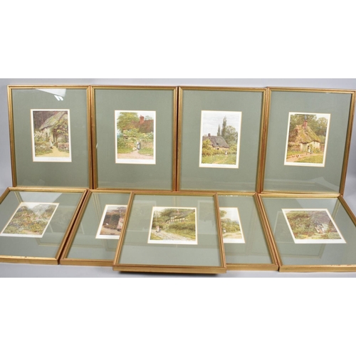 198 - A Set of Eight Framed Prints, Cottages