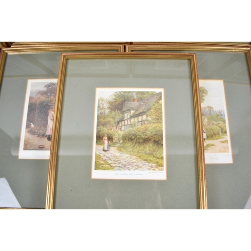 198 - A Set of Eight Framed Prints, Cottages