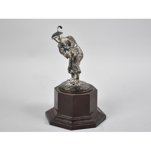 20 - A Vintage Spelter Figure of a Golfer Set on Octagonal Bakelite Plinth, Probably a Golfing Trophy, 14... 