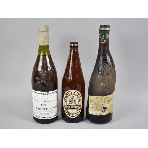 215 - Two Bottles of Châteauneuf du Pape, Ma Fiole Du Pape and 1990 Les Arnevels together with a Vintage E... 