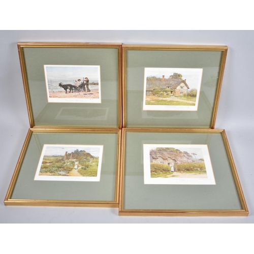 222 - A Collection of Four Framed Cottage and Seaside Prints