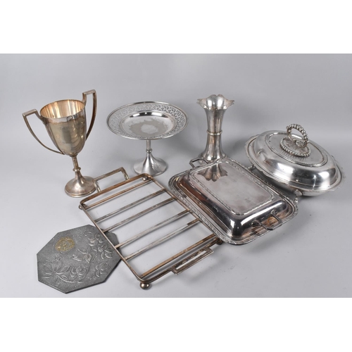 239 - A Collection of Various Items of Silver Plate to include Two Lidded Entree Dishes, Wheatland Hunt Po... 