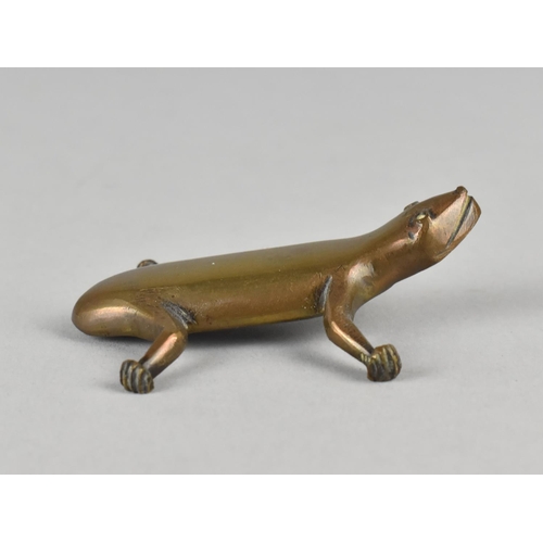 26 - A Small Bronze Study of a Lizard, 6cms Long