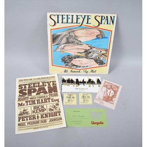 264 - A Signed Album, Steel Eye Span, All About My Hat, with Souvenir Program, Tickets and Other Ephemera,... 