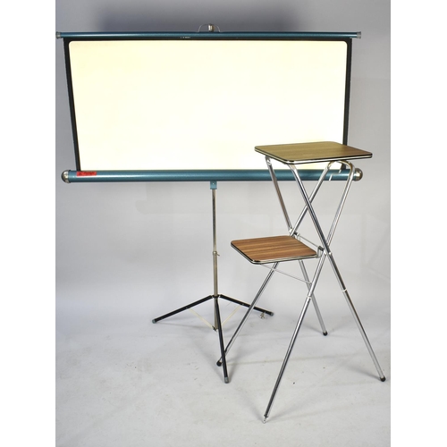 273 - A Vintage two Tier Projection Table together with a Starlight Screen