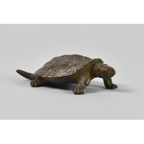 28 - A Small Bronze Study of a Terrapin, 6cms Long