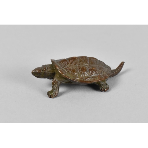 28 - A Small Bronze Study of a Terrapin, 6cms Long