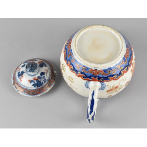 287 - A Chinese Qing Dynasty Porcelain Teapot Decorated in the Imari Palette with Precious Objects in Red ... 