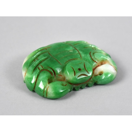 297 - A Reproduction Chinese Hard Stone Carving of a Crab, 7cm wide