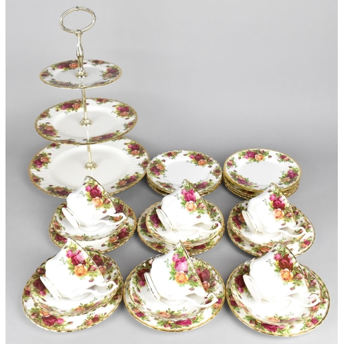 304 - A Royal Albert Old Country Rose Tea Set to Comprise Six Cups, Six Saucers, Fourteen Side Plates and ... 