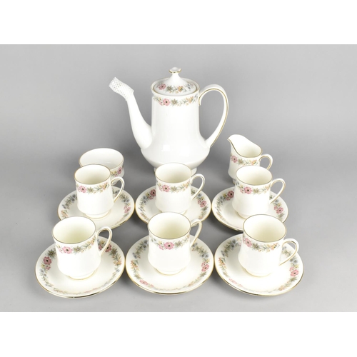 307 - A Royal Albert Belinda Coffee Set to Comprise Coffee Pot, Six Coffee Cans and Six Saucers