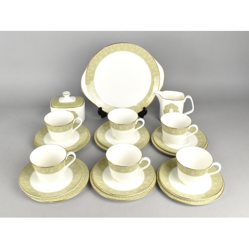 319 - A Royal Doulton Sonnet Tea Set to Comprise Six Cups, Six Saucers, Six Side Plates, Cake Plate, Milk ... 