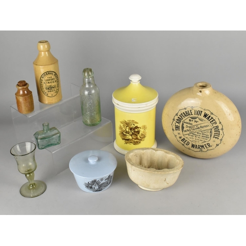 342 - A Collection of Various Early 20th Century Stonewares and Glassware to Comprise 