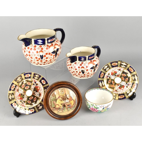 359 - A Collection of Ceramics to Comprise Two Davenport Imari Plates, Imari Jugs, Prattware Pot Lid and a... 