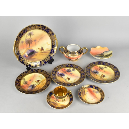 369 - A Collection of Hand Painted Japanese Porcelain to Comprise Camel China Coffeeware and a Noritake Di... 