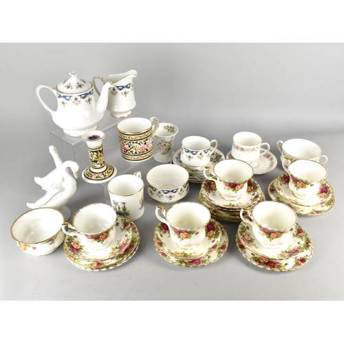 371 - A Collection of Various Ceramics to Comprise Royal Albert Old Country Roses Teawares, Nao, Wedgwood ... 