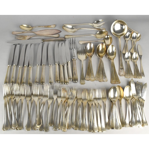 373 - A Large Set of Christofle Silver Plated Cutlery to Comprise Knives, Forks, Spoons, Serving Spoon, La... 