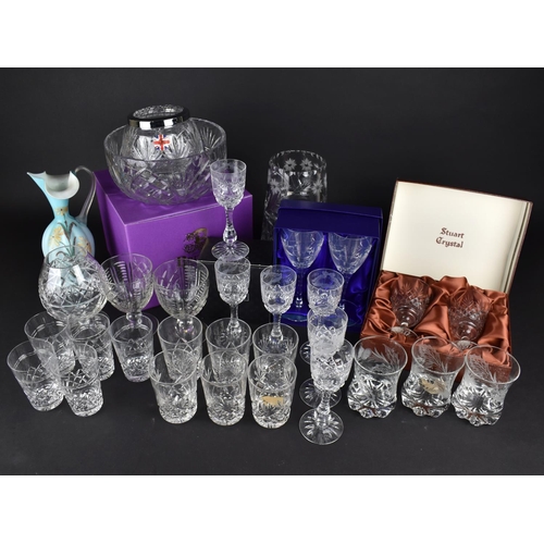 379 - A Collection of Various Cut Glass to Comprise Examples by Stuart, Royal Doulton etc