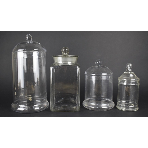 382 - Four Various Glass Jars, Tallest 31cm high