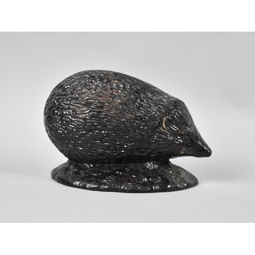 385 - A Modern Cast Iron Doorstop in the Form of a Hedgehog, 16cms Wide