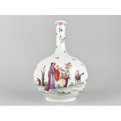 406 - A French Porcelain Sampson Chantilly Style Vase of Bottle form Decorated in Polychrome Enamels in th... 