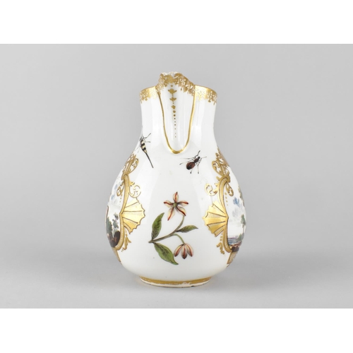 407 - A 19th/20th Century Meissen Porcelain Jug Hand Painted with Exterior Figural Scene Cartouches in Orn... 