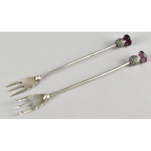 426 - A Pair of Silver Pickle Forks, Birmingham Hallmark 1915 by Adie and Lovekin