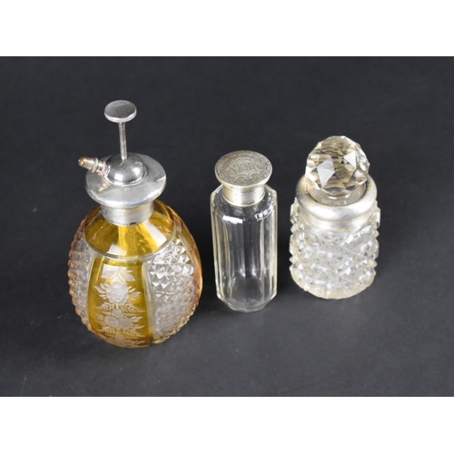 432 - Three Silver Mounted Glass Items to Comprise Atomiser and Two Bottles