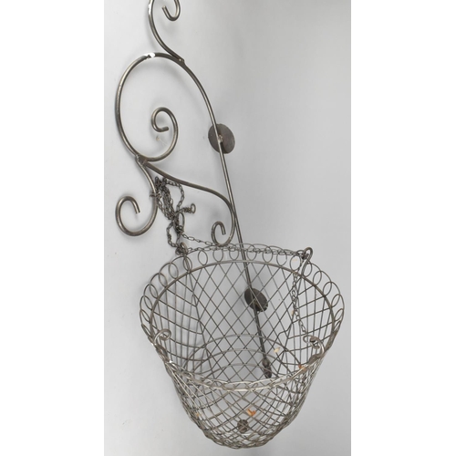 466 - A Wall Mounted Hanging Basket Set