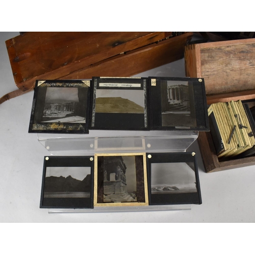 491 - A Collection of Over 200 Various Magic Lantern Slides to Comprise Scenic, Figural, Landmarks, Domest... 