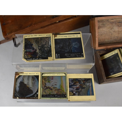 491 - A Collection of Over 200 Various Magic Lantern Slides to Comprise Scenic, Figural, Landmarks, Domest... 