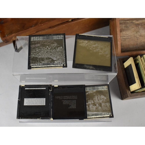 491 - A Collection of Over 200 Various Magic Lantern Slides to Comprise Scenic, Figural, Landmarks, Domest... 