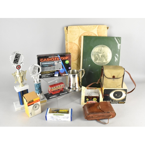 492 - A Collection of Various Items to Comprise The Reader's Digest World Atlas, Trophies, Casio FX-730P C... 