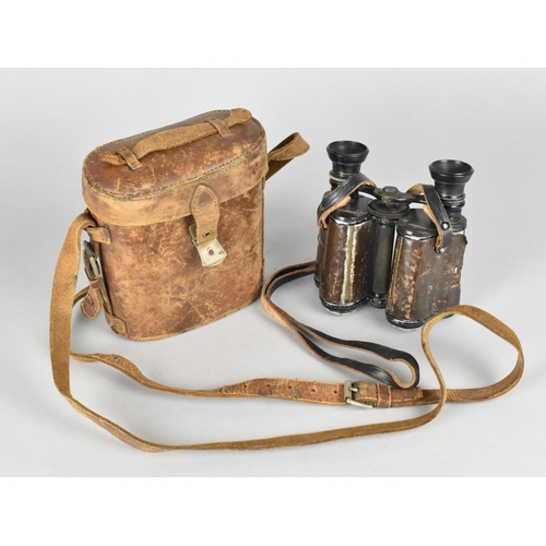 50 - A Pair of Vintage Optimus Prismatic Binoculars in Unrelated Leather Case