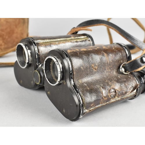 50 - A Pair of Vintage Optimus Prismatic Binoculars in Unrelated Leather Case