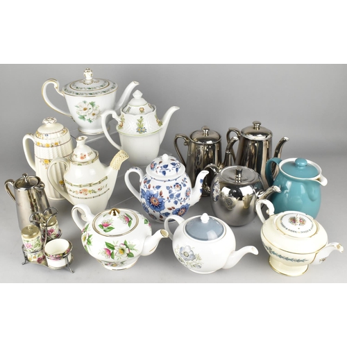 513 - A Collection of Various Ceramic Teapots to Include Examples by Wedgwood, Copeland Spode, Royal Worce... 