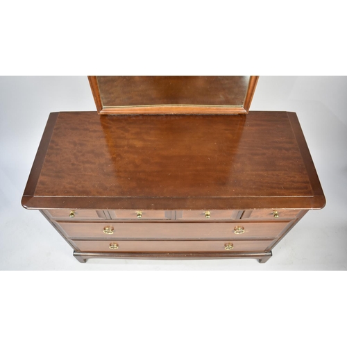 531 - A Stag Mahogany Dressing Chest with Four Short and Two Long Drawers, 104cms Wide