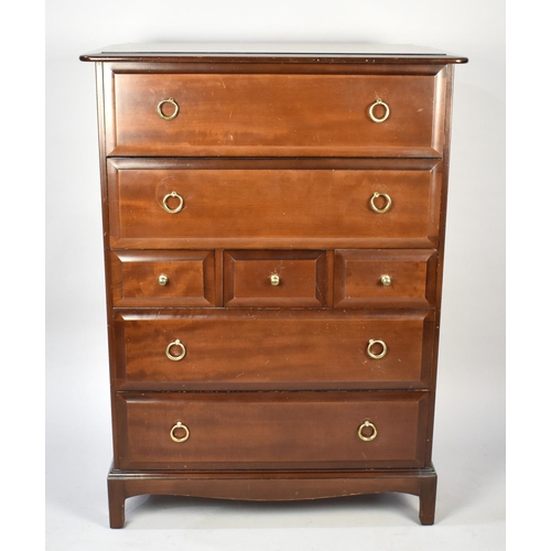 532 - A Stag Mahogany Bedroom Chest of Four Long and Three Short Drawers, 82cms Wide