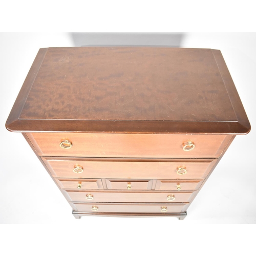 532 - A Stag Mahogany Bedroom Chest of Four Long and Three Short Drawers, 82cms Wide