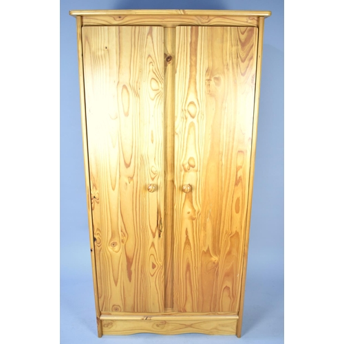 534 - A Modern Pine Hanging Wardrobe, 84cms Wide