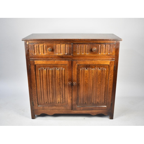 539 - A Mid 20th Century Oak Dutch Dresser Base with Two Drawers, 95cms Wide