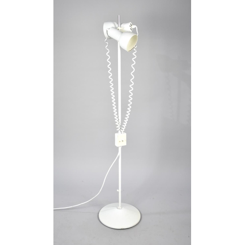 545 - A Modern Standard Twin Light Reading Lamp