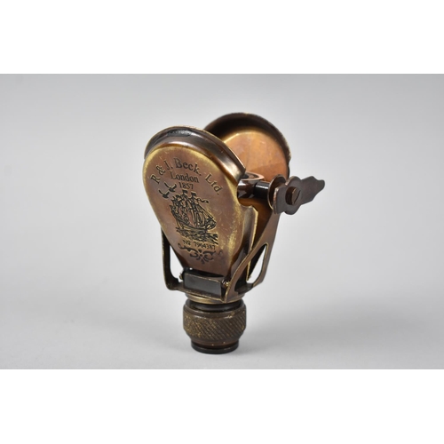 56 - A Reproduction Brass Pocket Monocular as was Made by R&J Beck Ltd, London 1857, 9.5cms High