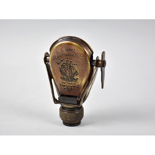 56 - A Reproduction Brass Pocket Monocular as was Made by R&J Beck Ltd, London 1857, 9.5cms High