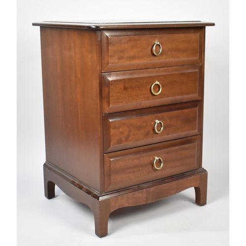 78 - A Stag Mahogany Four Drawer Bedside Chest, 53cms Wide